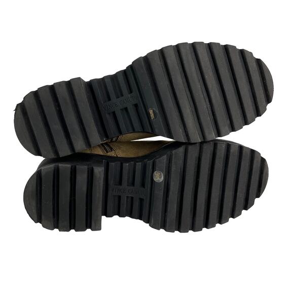 Vince Camuto Mecale Studded Combat Hiking Boot Suede Tan 8M - Picture 8 of 14